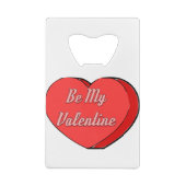 Seien Sie meine Valentinen Herzkadine Zeichnend Geldbeutel Flaschenöffner (Rückseite)