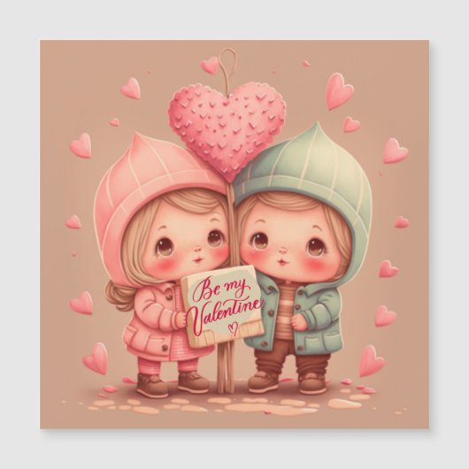 Seien Sie meine Valentinerkarte Magnetkarte (Vorderseite)