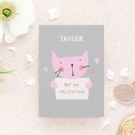 Seien Sie meine Valentines Cat Feiertagskarte