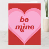 Seien Sie meine Valentines Herzkarte Karte (Vorderseite)