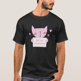 Seien Sie meine Valentines Pink Cat T-Shirt