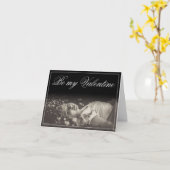 Seien Sie meine Valentinin - lügende junge Frau Karte (Gelbe Blume)