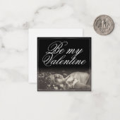 Seien Sie meine Valentinin - lügende junge Frau Mitteilungskarte (Vorderseite/Rückseite Beispiel)