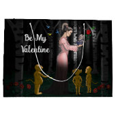 Seien Sie meine Valentinin Prinzessin Große Geschenktüte (Rückseite)