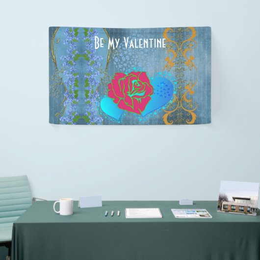 Seien Sie meine Valentinin Romantische Rose, die H Banner (Messeveranstaltung)