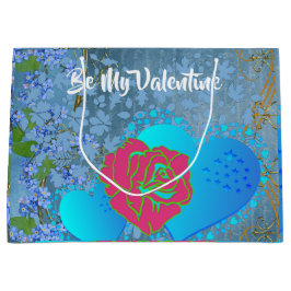 Seien Sie meine Valentinin Romantische Rose, die H Große Geschenktüte