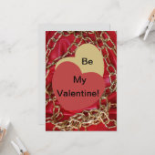 Seien Sie meine Valentinische Liebe Herzlich Willk Karte (Vorderseite/Rückseite Beispiel)