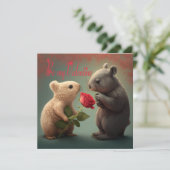 Seien Sie meine Valentinkarte Karte (Stehend Vorderseite)