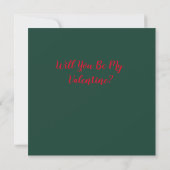 Seien Sie meine Valentinkarte Karte (Rückseite)