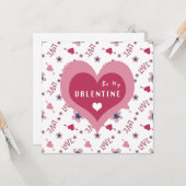 Seien Sie meine Valentinkarte Karte (Vorderseite/Rückseite Beispiel)