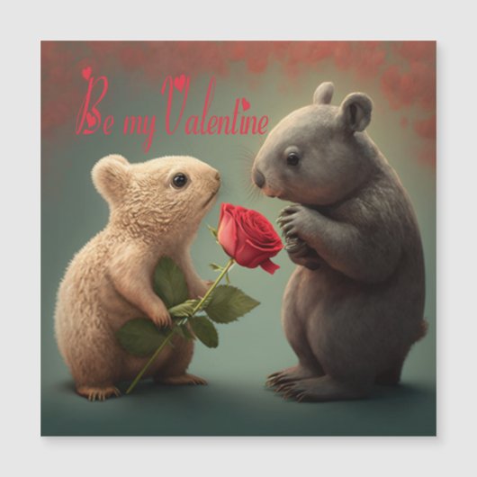 Seien Sie meine Valentinkarte Magnetkarte (Vorderseite)