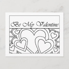 Seien Sie meine Valentinlinie und Zeichnete Sie Po Postkarte