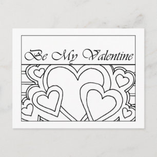 Seien Sie meine Valentinlinie und Zeichnete Sie Po Postkarte