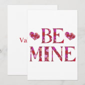 Seien Sie meine Valentinstag Einladung (Vorne/Hinten)