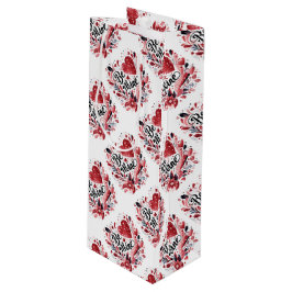 Seien Sie meine Valentinstag Herzen und Blume Geschenktüte Für Weinflaschen