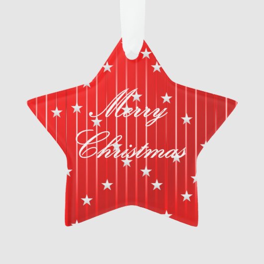 Seien Sie Merry und Shine Bright Acrylic Ornament (Vorderseite)