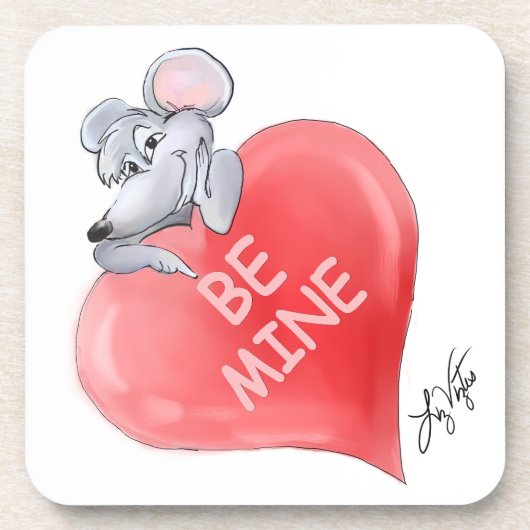 Seien Sie Mine Valentine Cork Untersetzer (Vorderseite)