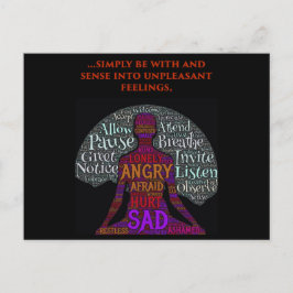 Seien Sie mit Ihren Gefühlen Postkarte