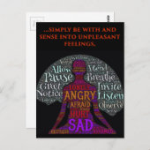 Seien Sie mit Ihren Gefühlen Postkarte (Vorne/Hinten)