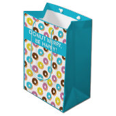 Seien Sie mit Sprinklen zufrieden Mittlere Geschenktüte (Vorderseite Schrägansicht)