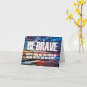 Seien Sie - motivierend Zitat tapfer Karte (Gelbe Blume)