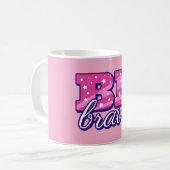 Seien Sie mutig beim Textdesign Kaffeetasse (Vorderseite Links)