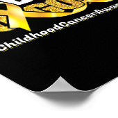 Seien Sie mutig Go-Gold Kinder Krebs Bewusstsein M Poster (Ecke)