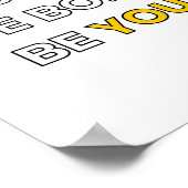 Seien Sie mutig. Seien Sie mutig. Textdesign Poster (Ecke)