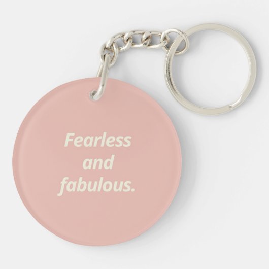 Seien Sie mutig, seien Sie Sie - fabelhaftes Motiv Schlüsselanhänger (Rückseite)