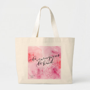 Seien Sie mutig sein nette Rose Artwork Tote Bag Jumbo Stoffbeutel