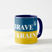 Seien Sie mutig wie die in der Ukraine texturierte Tasse (VorderseiteRechts)