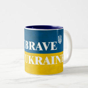 Seien Sie mutig wie die in der Ukraine texturierte Zweifarbige Tasse