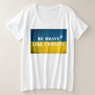 Seien Sie mutig wie ein strukturiertes Zitat aus d Große Größe T-Shirt