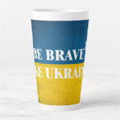 Seien Sie mutig wie ein strukturiertes Zitat aus d Milchtasse (Vorderseite)