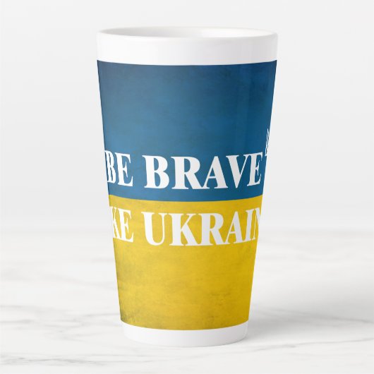 Seien Sie mutig wie ein strukturiertes Zitat aus d Milchtasse (Vorderseite)