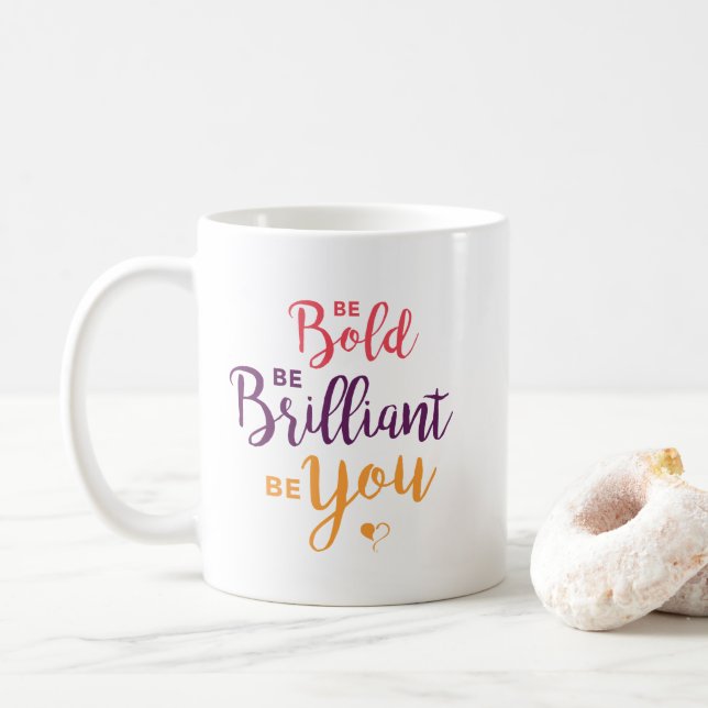 Seien Sie mutige Kaffee-Tasse Kaffeetasse (Mit Donut)