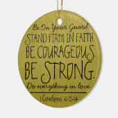 Seien Sie mutiger und starker Bibel-Vers Keramikornament (Links)