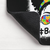 Seien Sie nett Autismus Bewusstsein Messing Bun Wo Mousepad (Ecke)