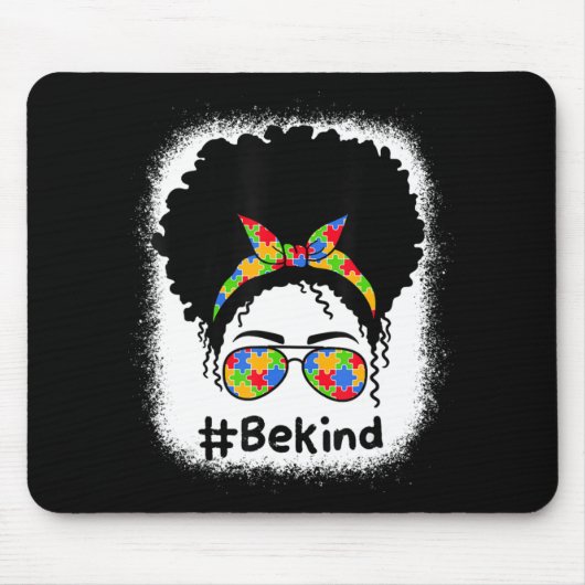 Seien Sie nett Autismus Bewusstsein Messing Bun Wo Mousepad (Vorne)