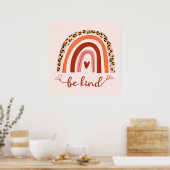 Seien Sie nett Boho Regenbogen Cheetah Inspiration Poster (Küche)