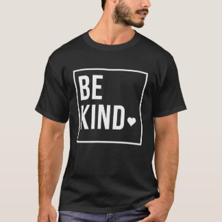 Seien Sie nett glücklich Kindess Anti-Bugging Herz T-Shirt