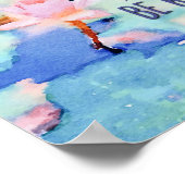 Seien Sie nett Inspirierend Wasserfarbe Poster (Ecke)