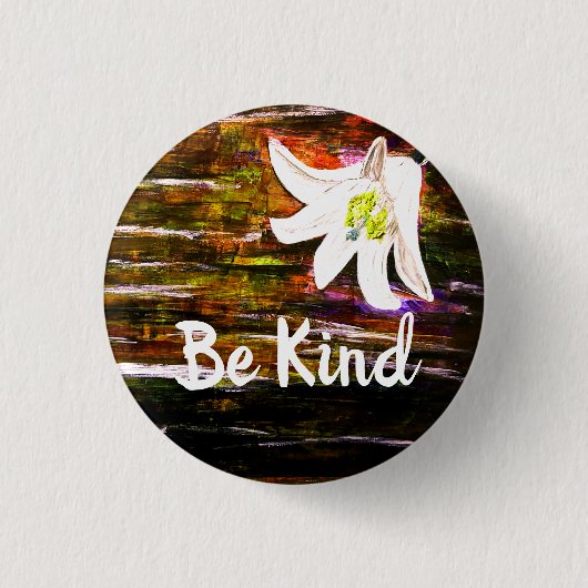 Seien Sie nett schön Blume Button (Vorderseite)