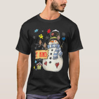Seien Sie nett Snowman Puzzle Autismus Bewusstsein