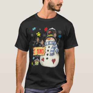 Seien Sie nett Snowman Puzzle Autismus Bewusstsein T-Shirt