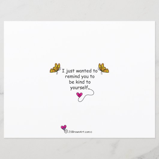 Seien Sie nett zu anderen.Flachpapier Blatt 11"x 8 (Rückseite)