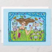 Seien Sie nett zu anderen.Flachpapier Blatt 11"x 8 (Vorne/Hinten)