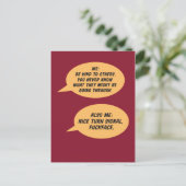 Seien Sie nett zu anderen Witzen Postkarte (Stehend Vorderseite)