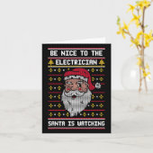 Seien Sie nett zu dem Elektriker, den der Weihnach Karte (Gelbe Blume)