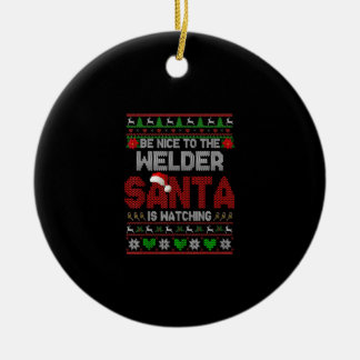 Seien Sie nett zu Ihrem wohlhabenden Weihnachtswun Keramik Ornament